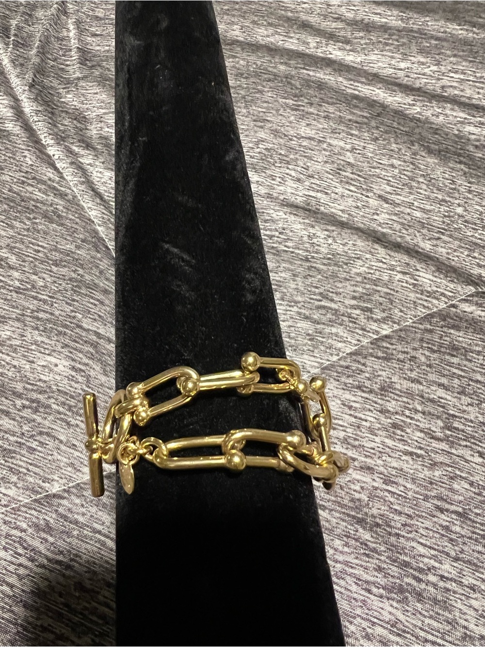 Dynamite Gold-Tone Double Link Bracelet with Toggle